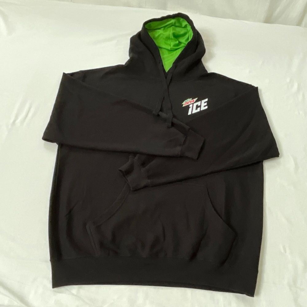 NWOT Mountain Dew Ice Hoodie XL Black